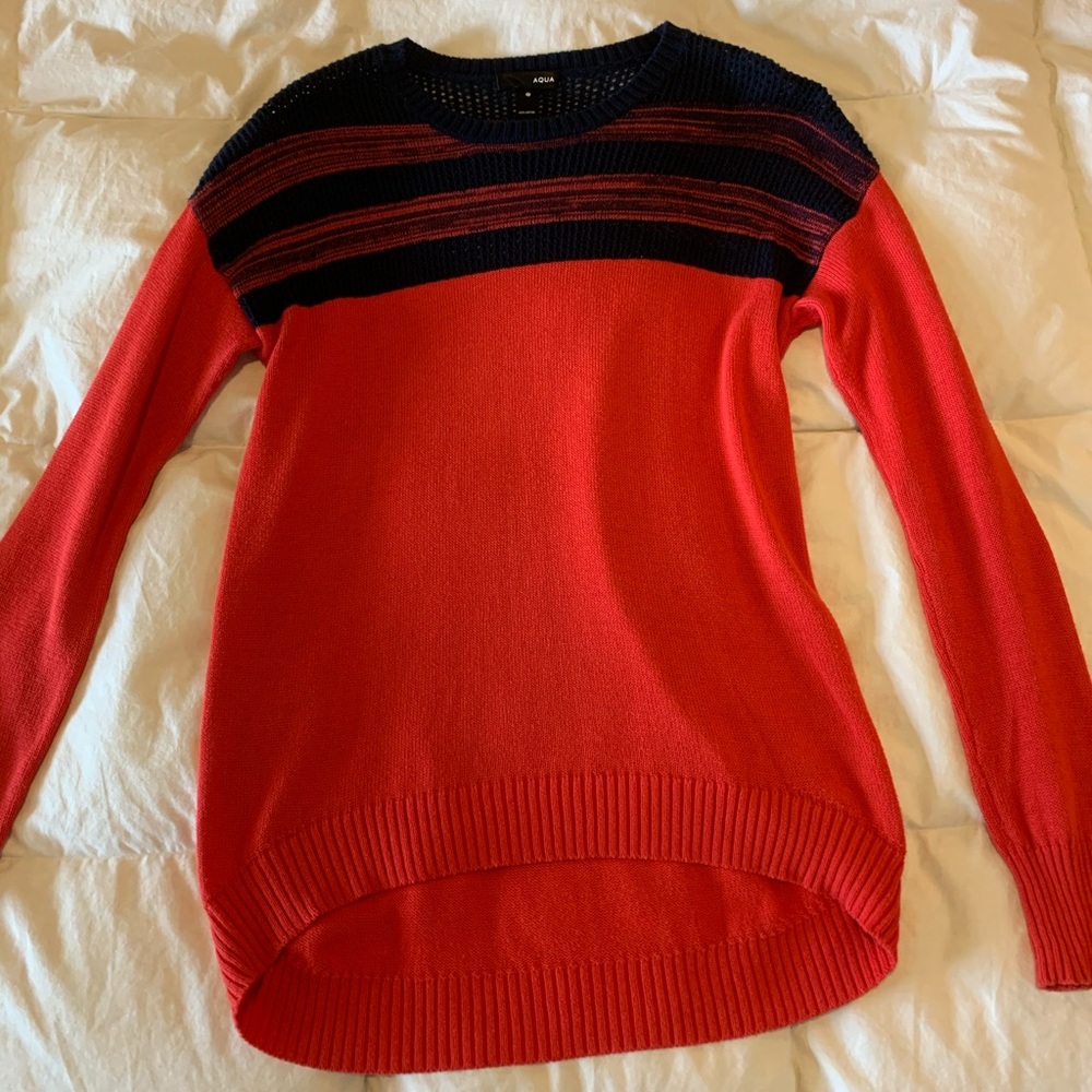 Aqua Red and Blue Sweater